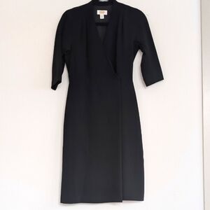 Talbots Petites Vintage V Neck‎ Faux Wrap Fully Lined Dress Size 4 Career